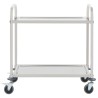 Chariot de cuisine à 2 niveaux 96,5x55x90 cm Acier inoxydable 537088537088