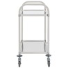 Chariot de cuisine à 2 niveaux 96,5x55x90 cm Acier inoxydable 537088537088