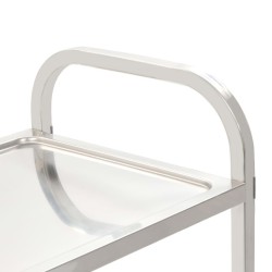 Chariot de cuisine à 2 niveaux 96,5x55x90 cm Acier inoxydable 537088537088