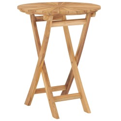Table pliable de jardin Ø 60 cm Bois de teck solide 537094537094