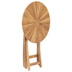 Table pliable de jardin Ø 60 cm Bois de teck solide 537094537094