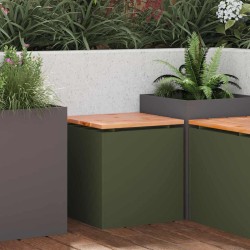 Banc de jardin Vert olive 40 x 40 x 43 cm Acier 537097537097