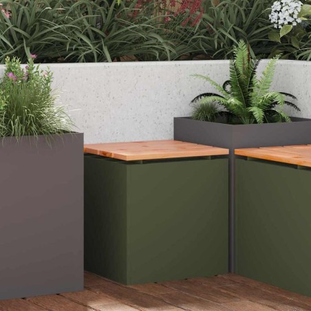 Banc de jardin Vert olive 40 x 40 x 43 cm Acier 537097537097