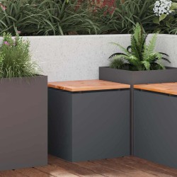 Banc de jardin Anthracite 40 x 40 x 43 cm Acier 537100537100