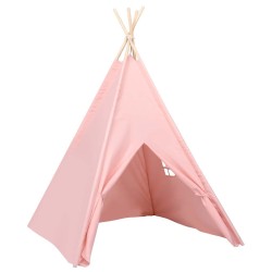 Tente tipi d'enfants avec sac Peau de pêche Rose 120x120x150 cm 537102537102