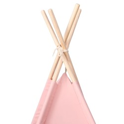 Tente tipi d'enfants avec sac Peau de pêche Rose 120x120x150 cm 537102537102