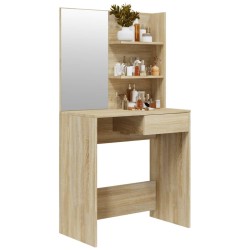 Coiffeuse avec miroir Chêne sonoma 74,5x40x141 cm 537103537103