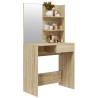 Coiffeuse avec miroir Chêne sonoma 74,5x40x141 cm 537103537103