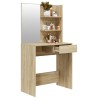 Coiffeuse avec miroir Chêne sonoma 74,5x40x141 cm 537103537103