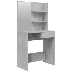 Coiffeuse avec miroir Gris béton 74,5x40x141 cm 537106537106