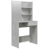 Coiffeuse avec miroir Gris béton 74,5x40x141 cm 537106537106