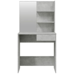 Coiffeuse avec miroir Gris béton 74,5x40x141 cm 537106537106