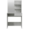 Coiffeuse avec miroir Gris béton 74,5x40x141 cm 537106537106