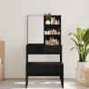 Coiffeuse avec miroir noir 74,5x40x141 cm 537107537107