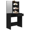 Coiffeuse avec miroir noir 74,5x40x141 cm 537107537107
