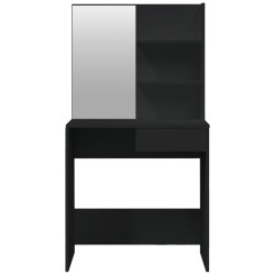Coiffeuse avec miroir noir 74,5x40x141 cm 537107537107