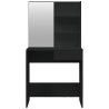 Coiffeuse avec miroir noir 74,5x40x141 cm 537107537107
