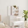 Coiffeuse avec miroir blanc 74,5x40x141 cm 537109537109