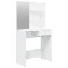 Coiffeuse avec miroir blanc 74,5x40x141 cm 537109537109