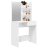 Coiffeuse avec miroir blanc 74,5x40x141 cm 537109537109