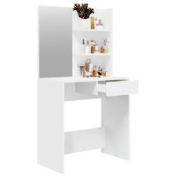 Coiffeuse avec miroir blanc 74,5x40x141 cm 537109537109