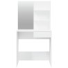 Coiffeuse avec miroir blanc 74,5x40x141 cm 537109537109