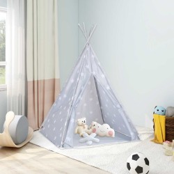 Tente tipi pour enfants avec sac Polyester Gris 115x115x160 cm 537110537110