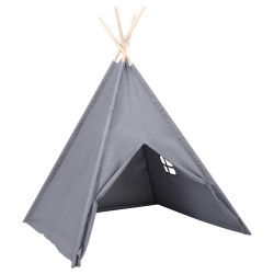 Tente tipi d'enfants avec sac Peau de pêche Gris 120x120x150 cm 537112537112