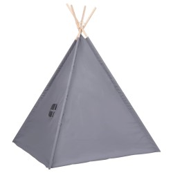 Tente tipi d'enfants avec sac Peau de pêche Gris 120x120x150 cm 537112537112