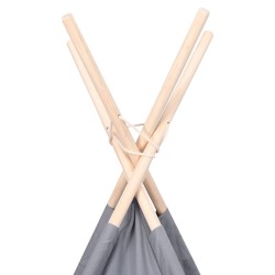 Tente tipi d'enfants avec sac Peau de pêche Gris 120x120x150 cm 537112537112