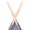 Tente tipi d'enfants avec sac Peau de pêche Gris 120x120x150 cm 537112537112