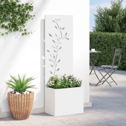 Écran de confidentialité de jardin Floral Blanc 50 x 150 cm 537113537113