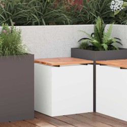 Banc de jardin Blanc 40 x 40 x 43 cm Acier 537114537114