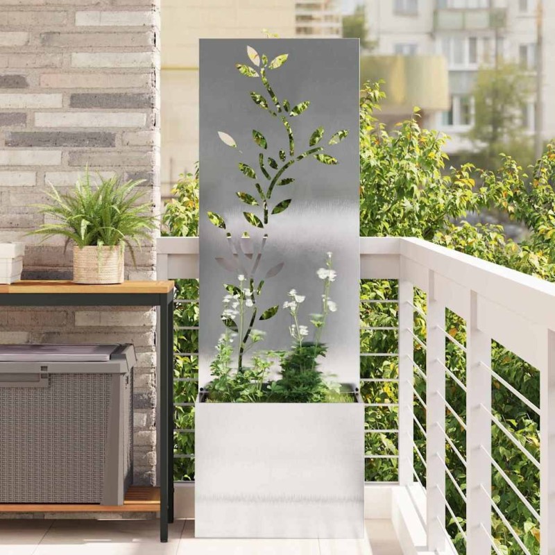 Écran de confidentialité de jardin Floral Argent 50 x 150 cm 537116537116