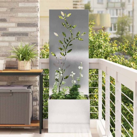 Écran de confidentialité de jardin Floral Argent 50 x 150 cm 537116537116