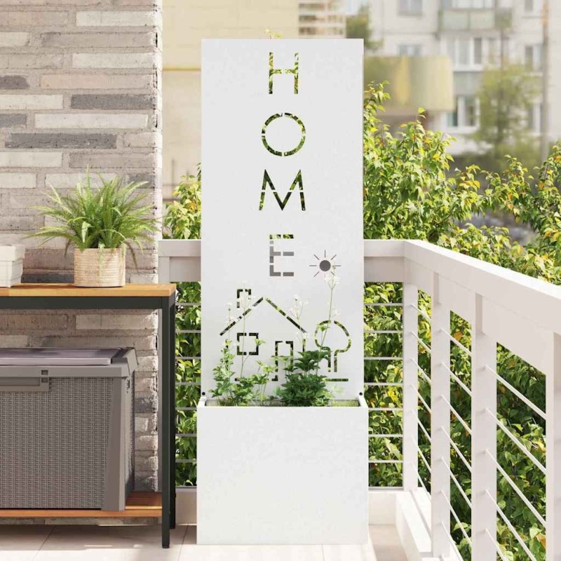 Écran de confidentialité de jardin Fretwork Blanc 50 x 150 cm 537120537120
