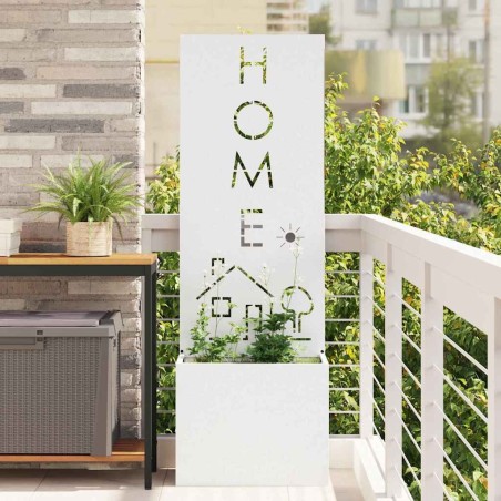 Écran de confidentialité de jardin Fretwork Blanc 50 x 150 cm 537120537120
