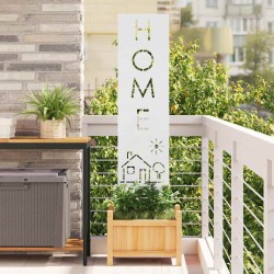 Écran de confidentialité de jardin Fretwork Blanc 32 x 140 cm 537137537137