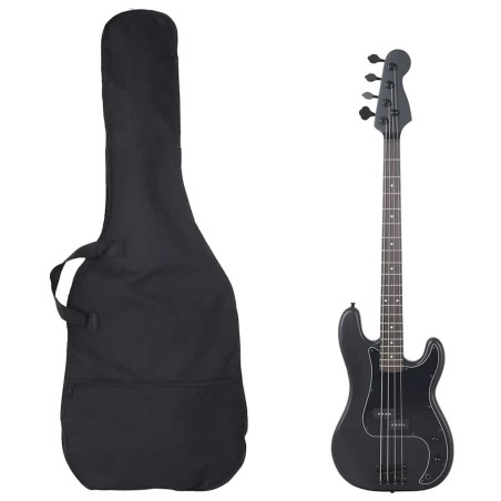 Guitare basse électrique pour débutants avec sac noir 4/4 46" 537139537139