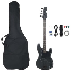 Guitare basse électrique pour débutants avec sac noir 4/4 46" 537139537139