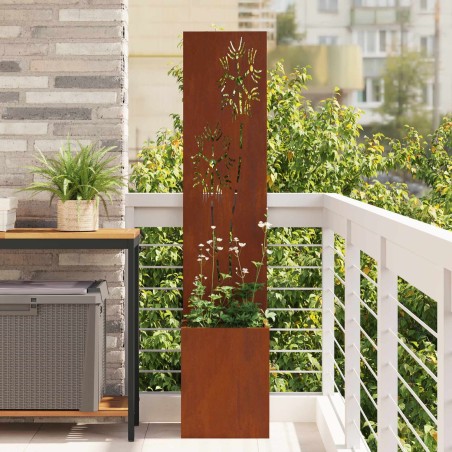 Écran de confidentialité de jardin Rouillé 32 x 32 x 150 cm 537143537143