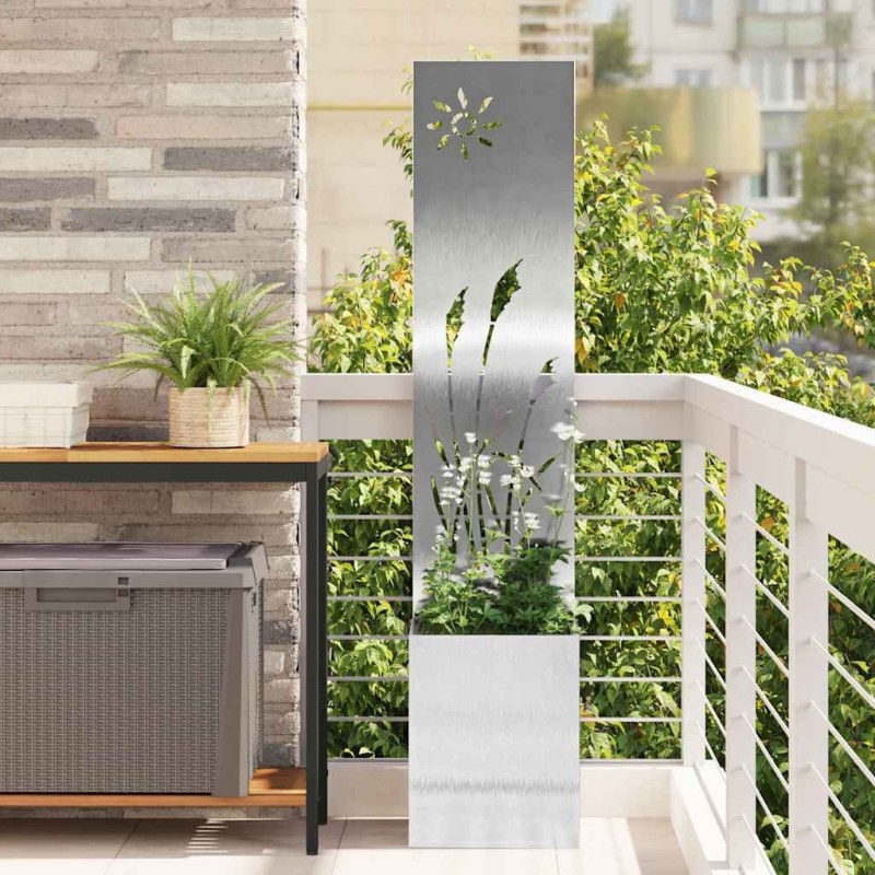 Écran de confidentialité de jardin Fretwork Argent 32 x 150 cm 537144537144
