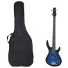Guitare basse électrique de débutants sac bleu et noir 4/4 46" 537145537145