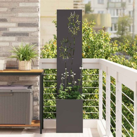Écran de confidentialité de jardin Floral Noir 32 x 150 cm 537151537151