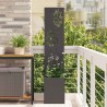 Écran de confidentialité de jardin Floral Noir 32 x 150 cm 537151537151