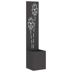 Écran de confidentialité de jardin Floral Noir 32 x 150 cm 537151537151