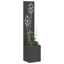 Écran de confidentialité de jardin Floral Noir 32 x 150 cm 537151537151