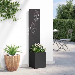 Écran de confidentialité de jardin Floral Noir 32 x 150 cm 537151537151