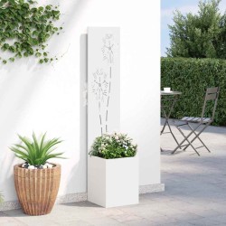 Écran de confidentialité de jardin Floral Blanc 32 x 150 cm 537152537152