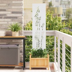 Écran de confidentialité de jardin Floral Blanc 32 x 140 cm 537158537158